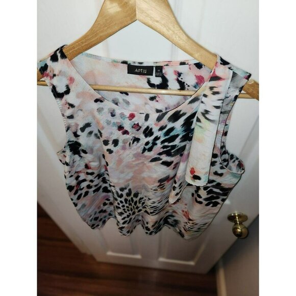 Apt. 9 XL Sleeveless Blouse | Pink Animal Print | Flowy & Lightweight - Picture 5 of 12